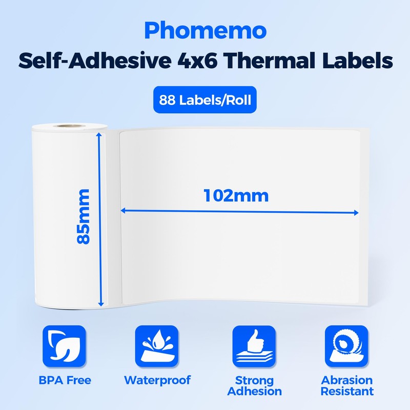 Phomemo roll label 80-102mm
