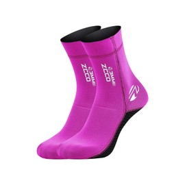 ZCCO Wetsuit Socks 3mm Neoprene Socks for Men Women Diving Snorkeling Swimming Surfing Water Sports (red,XL)