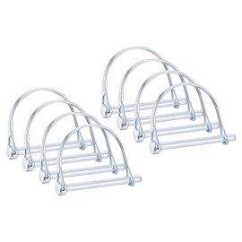 PATIKIL Trailer Coupler Pin 1/4x2-3/4, 8 Pcs Wire Lock Pin Safety Shaft Locking Pin Round Pto Pins for Farm Trailers Lawn Hitches Garden Tractor Kayak Boat (6.3 x 70 Mm)