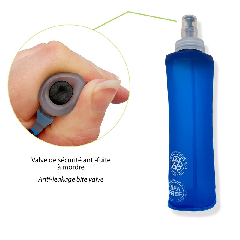Wantalis Running Hip Flask 250ml Soft Flask for Hydration Bag