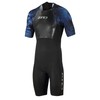 ZONE3 Men's Shortsleeve Swimskin Black/Blue