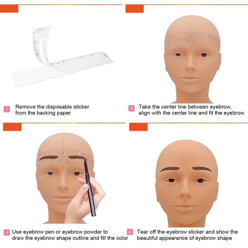 50pcs/roll Microblading Eyebrow Ruler Disposable Eyebrow Tattoo Shaping Ruler Tool5#