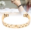 Stainless Steel Bracelet Women Inlay Rhinestones Wristband Wrist Decoration for