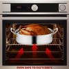 Roasting Pan With Rack and Lid,22INCH Oval Stainless Steel Turkey