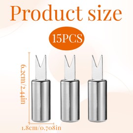 15 PCS Corn on The Cob Skewers,Stainless Steel Corn on The Cob Holders,Sweetcorn Holders,Fruit Forks for BBQ, Camping, Party, Kitchen Cooking Party Tools