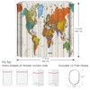 LIVETTY World Map Bathroom Shower Curtains Fabric Shower Curtain Waterproof