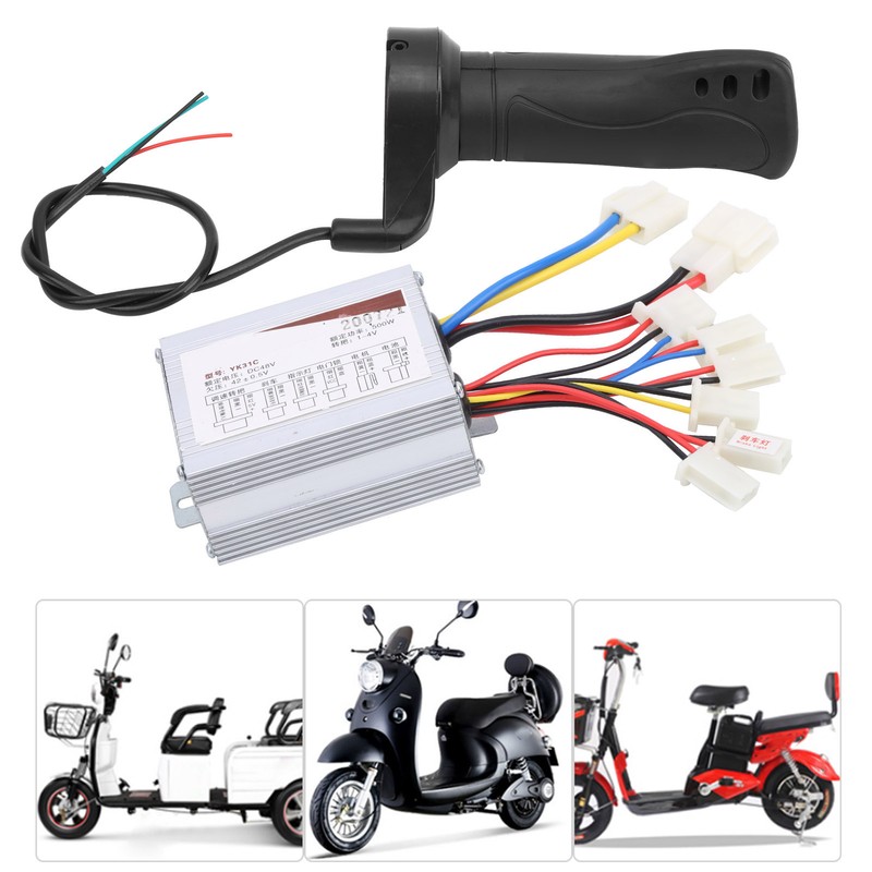 48V 500W Brush Controller Short Cable Thumb Throttle Grip Electric