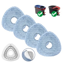 Mop Pads for O-Cedar, New Upgrade 4 Pack Mop Refill Pads, Perfect Addition for Ocedar System Owners, Machine Washable, Reusable, Easy to Replace