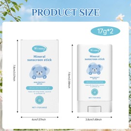 Crunier Pack of 2 Sun Cream Stick Children SPF 50, Babies Sunscreen 50 Roll On