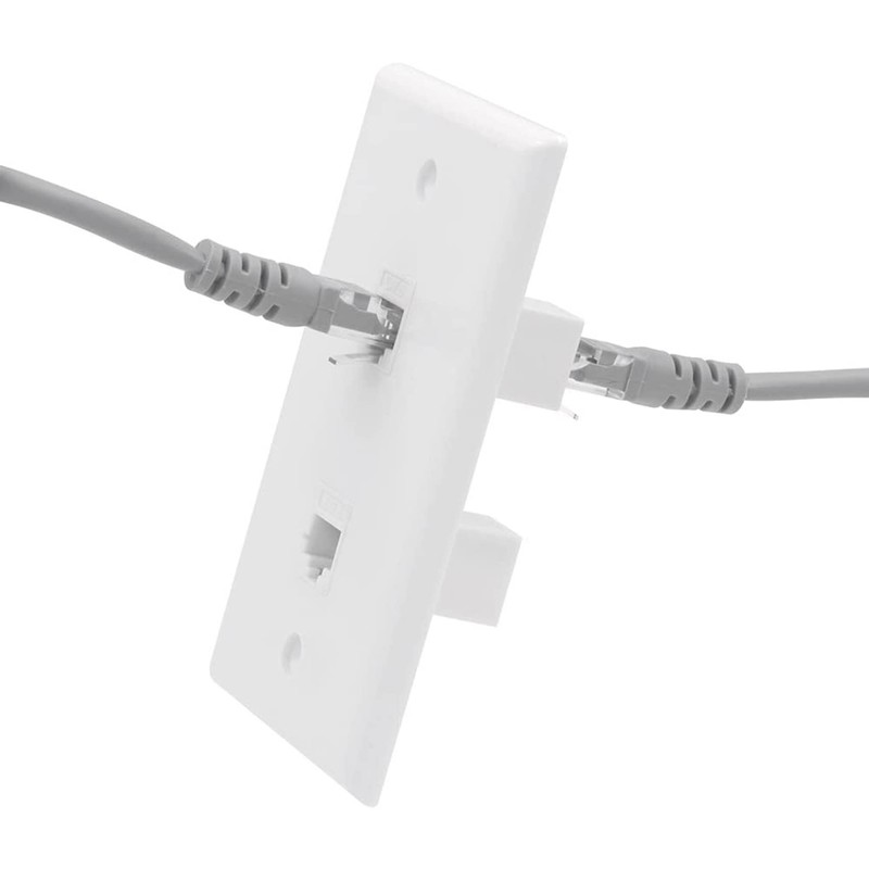 10 Pack 2 Port Ethernet Wall Plate, Cat6 Female to