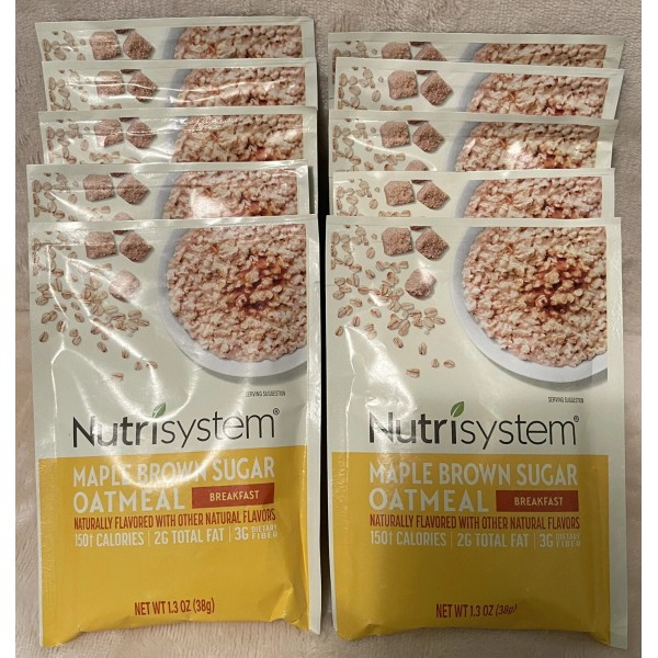 Nutrisystem 10 Nutrisystem Maple Brown Sugar Oatmeal BREAKFAST BEST BY: