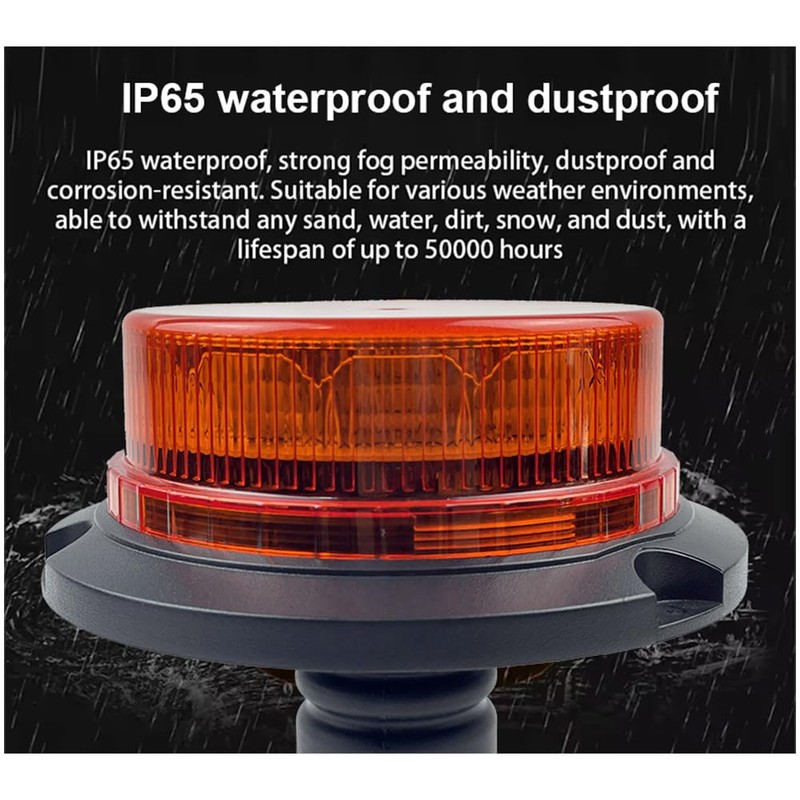 Hooma 12 V / 24 V Rotating Beacon Tractor Orange