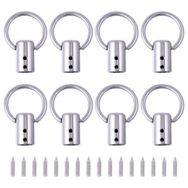 CHGCRAFT 8 Sets of Hang Buckle Clip with Iron Screws Alloy Bag Side Clip Bag Strap Chain Link Buckles for DIY Luggage Hardware Accessories Clasp Findings, Silver, 1.8 x 1.26 Inches, silver