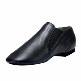 Dynadans Zapato de Jazz Unisex con elásticos para Mujer y Hombre, Marrón, 5.5 Women/5 Men