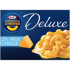 Kraft Deluxe Macaroni and Cheese made with 2% Milk Cheese Meal, 14 Ounce (Pack of 4)