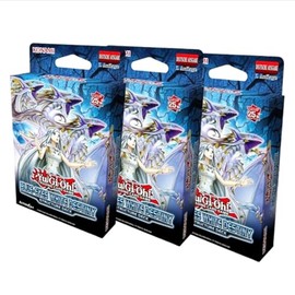 BB-Toy-Trades Compatible with Yugioh 3X Blue-Eyes White Destiny Structure Deck's Set – German Edition 1st Edition – Original Packaging