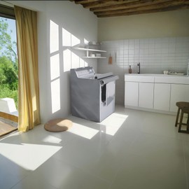 MLTYCZY 2 Pack Outside Washer and Dryer Covers, Heavy-Duty Waterproof Dustproof & Sun-Proof Washing Machine Cover with Easy Zipper Design, Universal Fit for Most Front-Load Machines W29”D28”H43”Grey