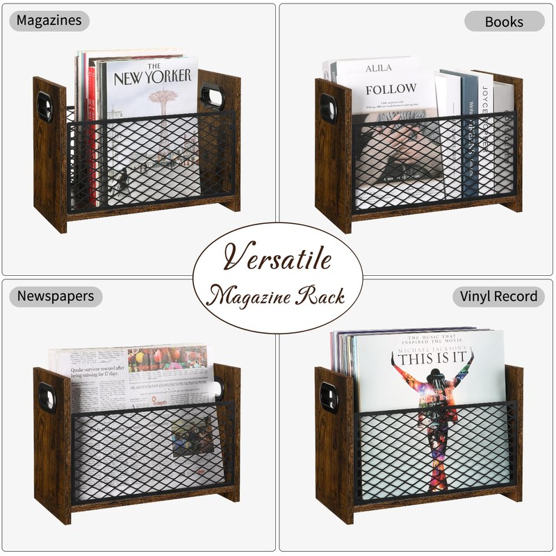 YINMIT Magazine Holder,Magazine Rack Floor,Magazine Storage Basket,File Holder Organizer,Folder Organizer