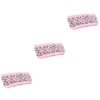 LALAFINA 3pcs Warm Knitted Headwrap Leopard Pattern Fashion Headband Wool Hair Band Elegant Headdress for Women Pink