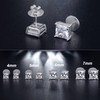 Mens Earrings Stud Mens Earrings Men Diamond Earrings Square Stud