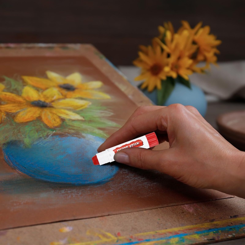 PATIKIL Tempera Paint Sticks, 6 Pcs Solid Tempera Paints Sticks