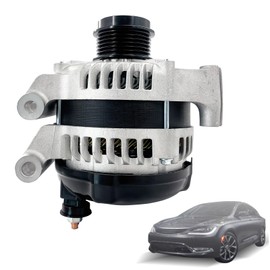 New Alternator Compatible with 2015-2017 Chrysler 200 3.6L,2014-2022 Jeep Cherokee KL V6 3.2L 160 Amp,12 Volt Alternator 6-Groove Decoupler Pulley Clockwise Replace# 4210000820, 4210000821