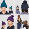Zaction Women's Knit Hat, Pom Pom, Men's, Autumn, Winter, Skiing,
