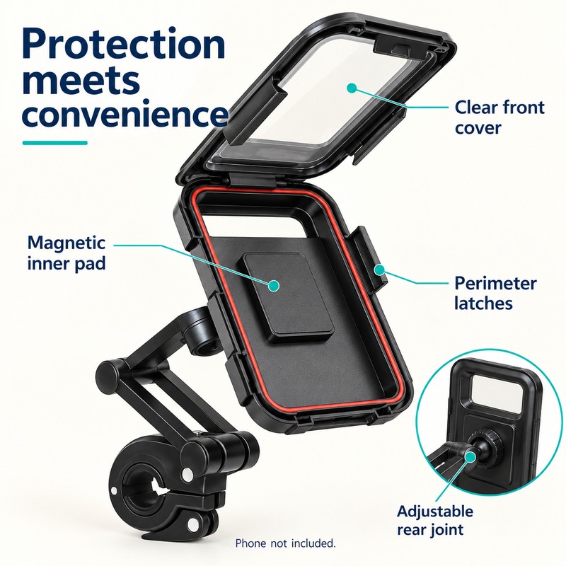 Waterproof Motorcycle Bike Mobile Phone Holder Support Universal Bicycle GPS