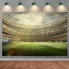 SADFA 10x8ft Soccer Field Backdrop, Football Pitch Stadium Backdrop Photography