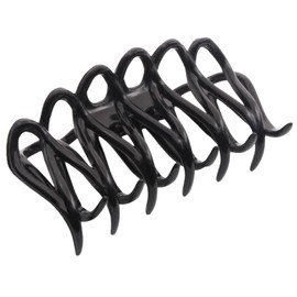 Parcelona French Denetelle Black 3 1/2" Hair Claw Clips Secure Hold for Medium to Thick Hair Updos