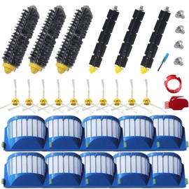 YOKYON 28pcs Accessories for iRobot Roomba 600 Series 595 614 618 620 630 639 640 650 660 680 682 685 690 692 694 695 Vaccum Cleaner Replenishment Parts Kit