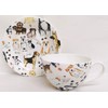 Dogs Breakfast Cup & Saucer Set Fine Bone China Cute