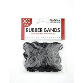Donna Hair Rubber Bands 250 ct, Black