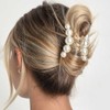 BARTOSI Pearl Hair Claw Clips Medium Hair Claw Clamps Small