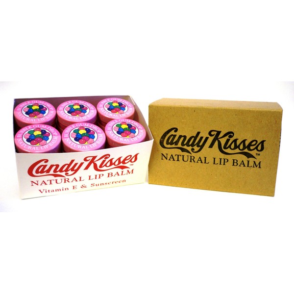 Candy Kisses Natural Lip Balm 24 Pieces (Bubblegum)