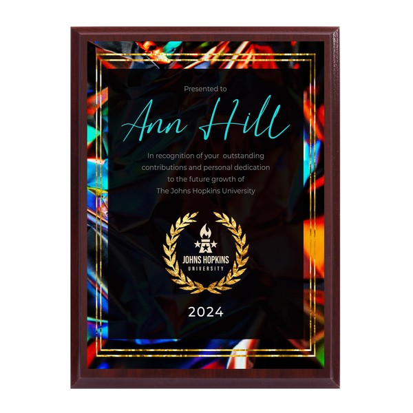 Basic Fundamentals 9'' x 12'' Custom Wall Plaque for Awards