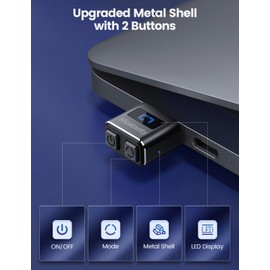 Meatanty Metal USB-C Tiny Mouse Jiggler, Mouse Mover Undetectable, Automatic Shaker with Separate Mode and ON/Off Buttons, Mouse Moving Device LED Screen, Wiggler Giggler Keep Computer/PC/Laptop Awake