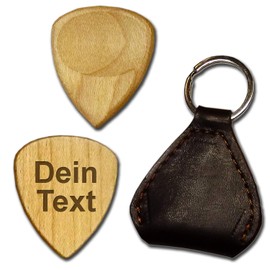 Engraved Wooden Plectrum, Guitar Pick, Laser Engraving Maple