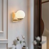 Popity home Gold Mid Centry Modern Wall Sconce, Globe Wall