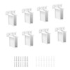 8 Pack Wire Shelf End Brackets,Heavy Duty White Plastic Closet
