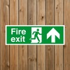 Fire exit arrow up - safety sign - 1.2mm Rigid