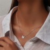 TseenYi Dismond Cat Pendant Necklace Cubic Cat Necklace Silver Cz