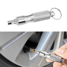 Lyxheth Car Tire Valve Core Removal Tool, Tire Valve Stem Tool, Portable Stainless Steel Tire Valve Stem Repair Tool, Rust Proof Auto Tire Valve Stem Installation Removal Wrench for Car Bicycle Truck