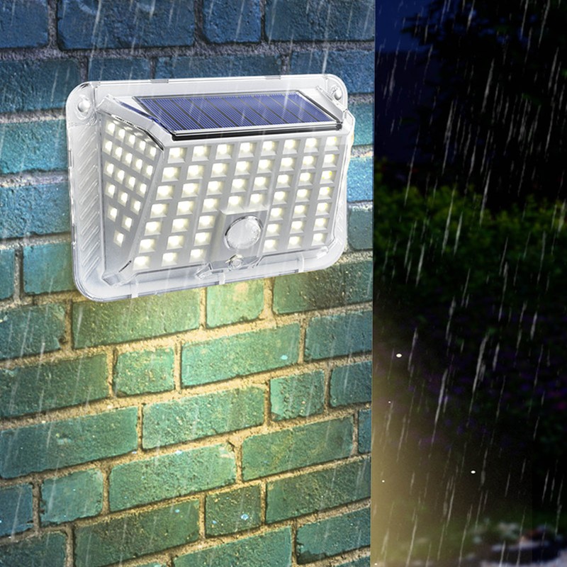 Solar Motion Sensor Wall Light Waterproof Energy Saving LED Outdoor