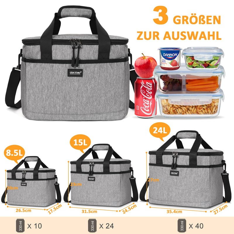 CALIYO Cool Bag, Lunch Bag, Foldable for Men and Women,