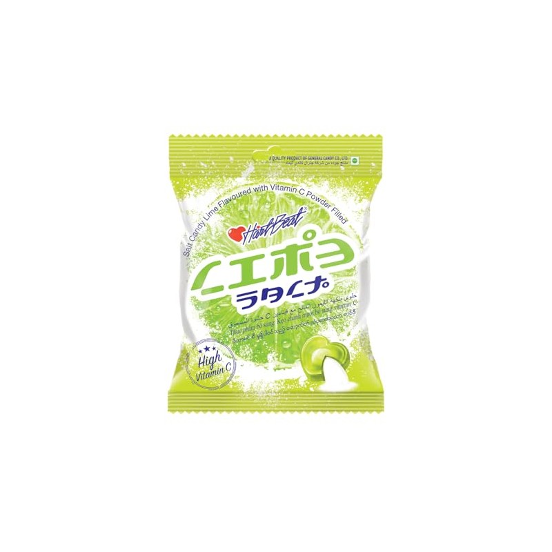 Heart Beat lime salt candy 100 grams, Pack of 2