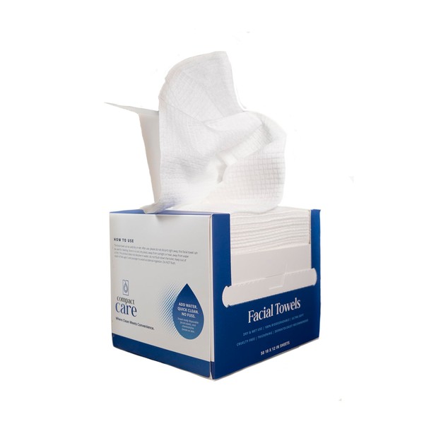 Compact Care Compact Care Disposable XL Facial Towels (50 pcs)