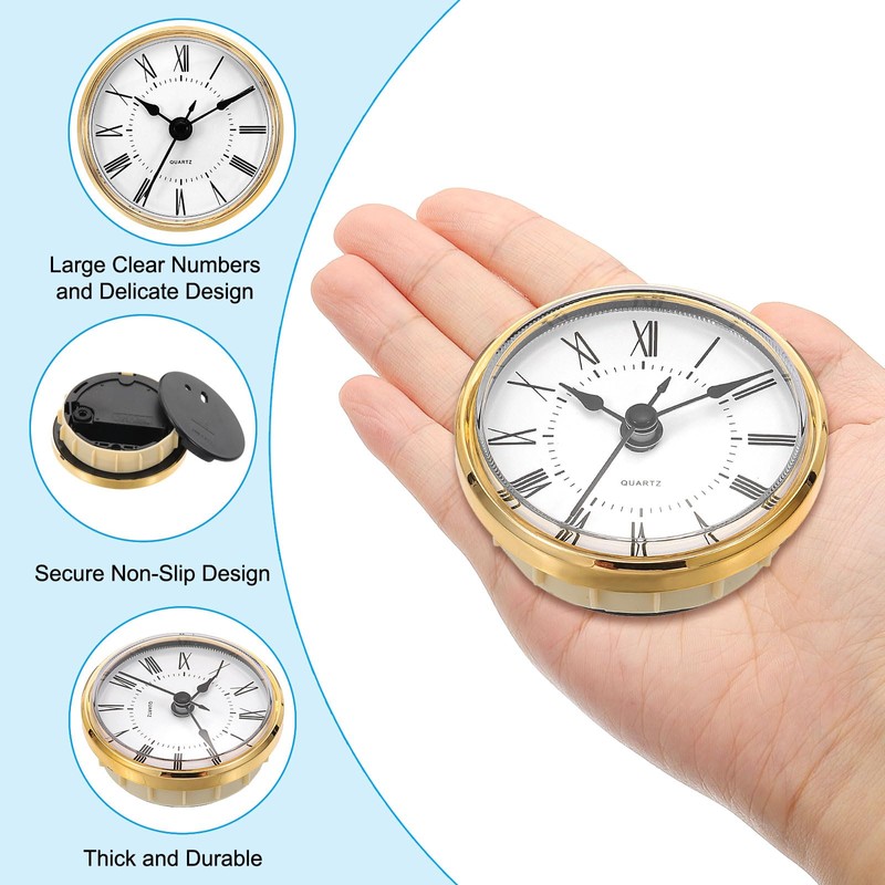 PATIKIL 70 mm Quartz Movement Wall Clock, Pack of 2