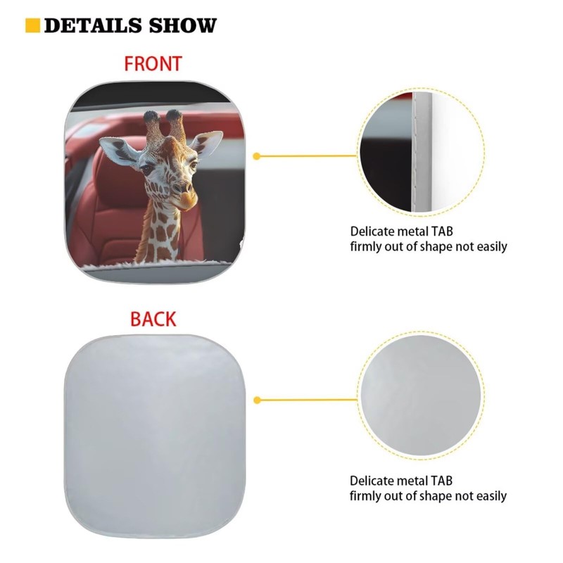 Renewold 2pcs Sunshade for Car Windshield Reflective Blocks Heat Sunlight