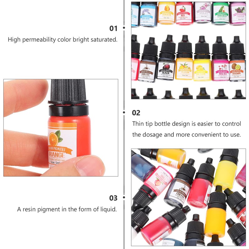 Gadpiparty Colors Epoxy Resin Pigment Each UV Resin Dye for